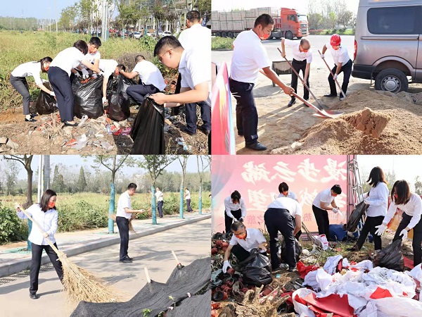 霍邱项目开展“卫生大扫除，党员我先行”主题运动