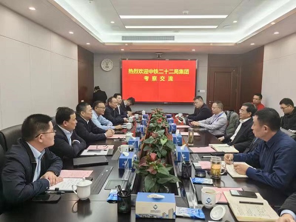 王思军会见中铁二十二局总司理汪新立一行