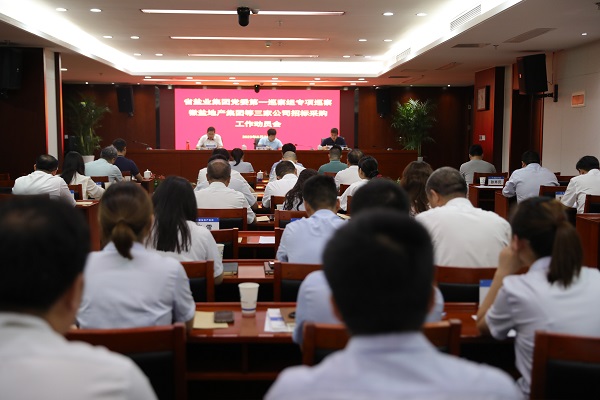 省尊龙人生就是博d8集团党委第一专项巡察组巡察徽盐地产集团等三家公司招标采购事情发动会召开